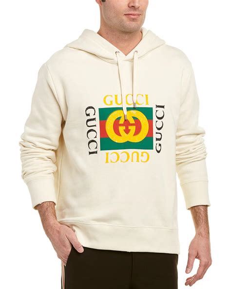 gucci hoodie mens white|Gucci oversized hoodie.